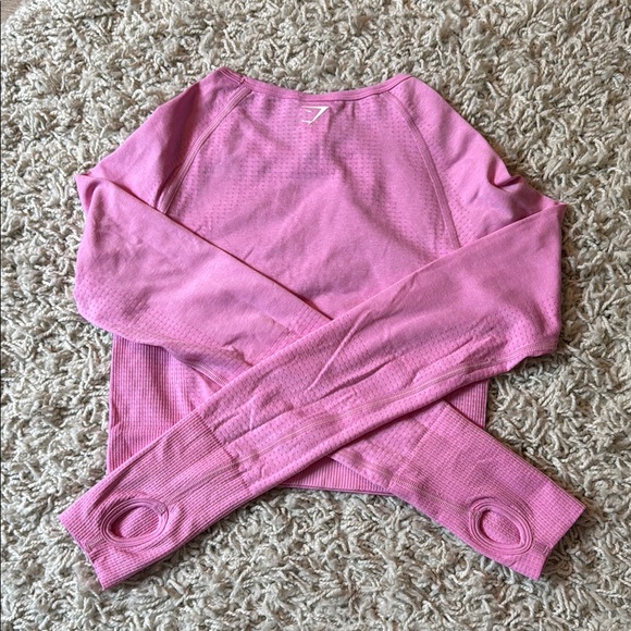 Gymshark Pink Long Sleeve Crop Top - Picture 4 of 5